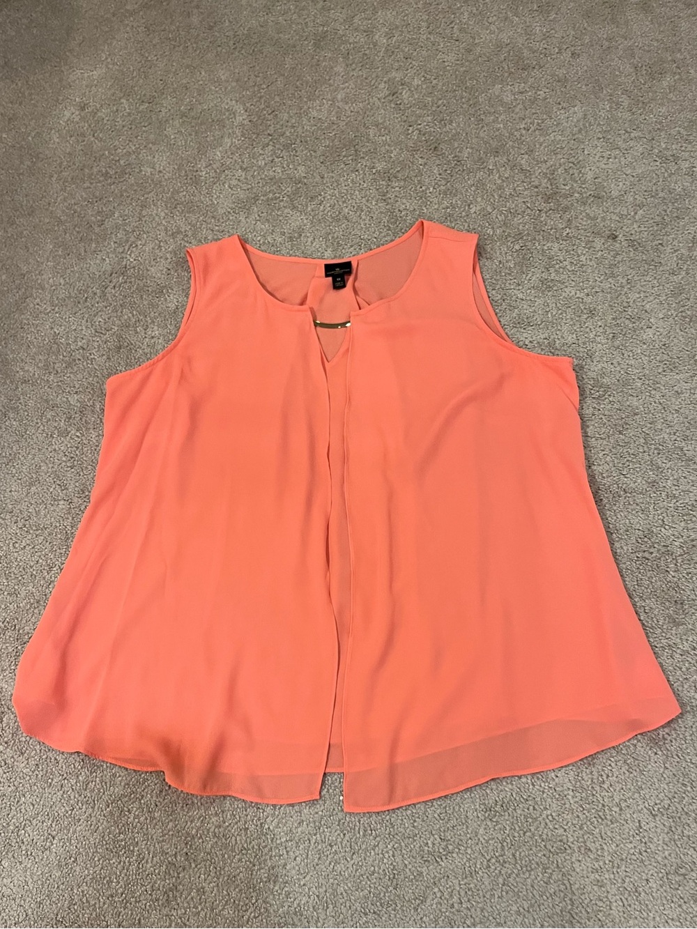 Worthington Sleeveless Keyhole Neckline Blouse
